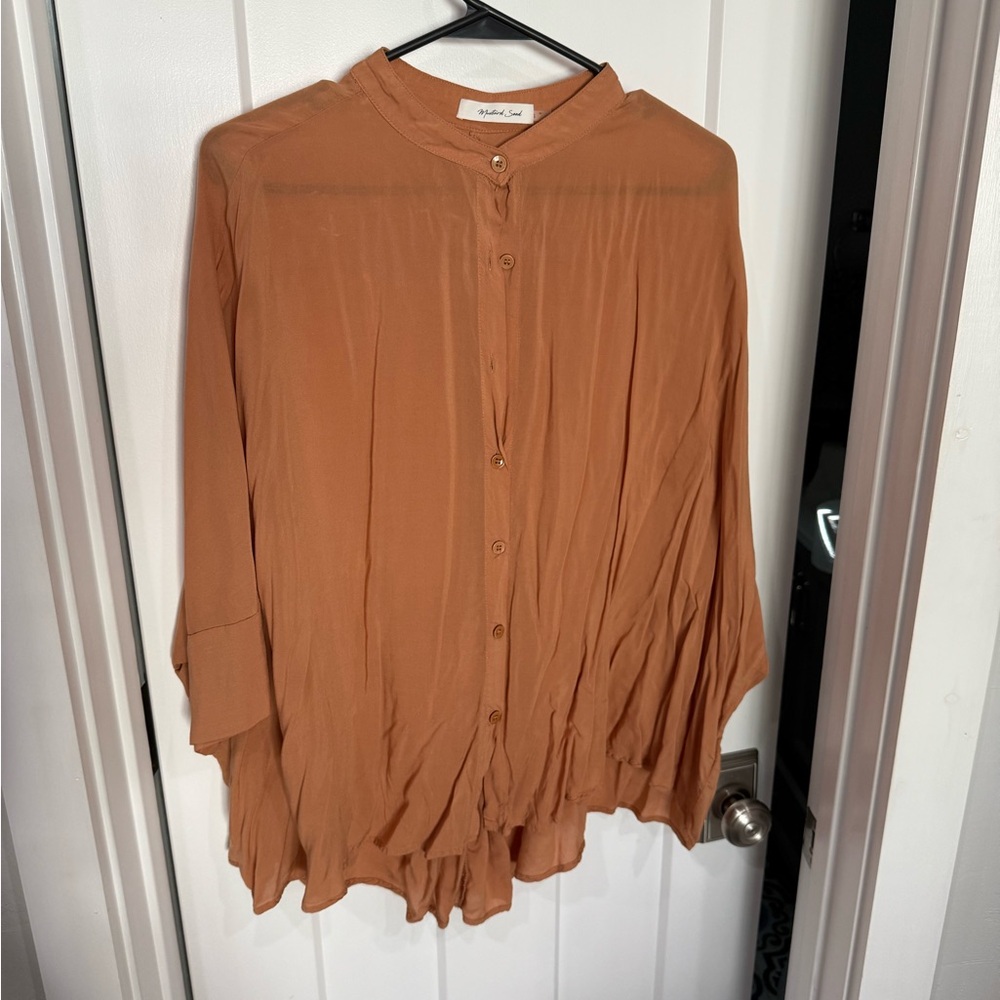 Mustard Seed Women's Button-Down Shirt in Brown